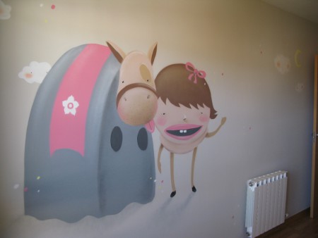 mural per a bebe, la mulassa de Reus